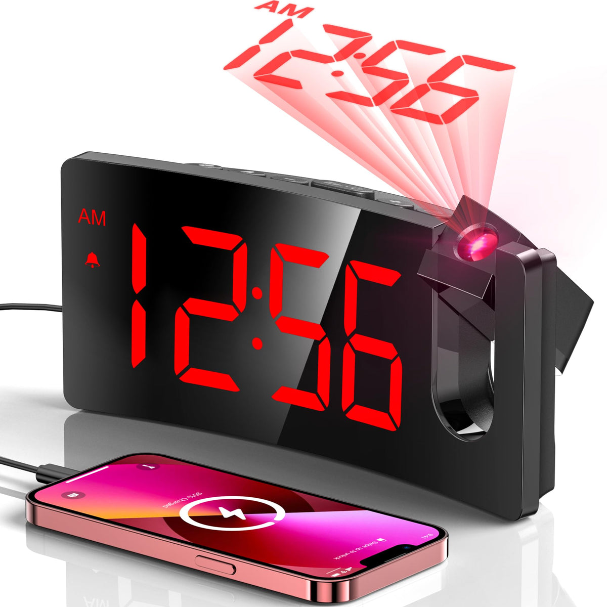 Bedside Digital Alarm Clock with Integrated Projector image 10