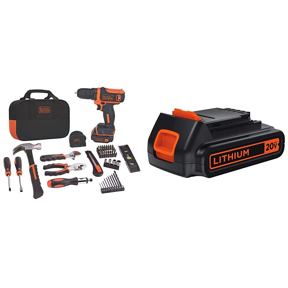 Black+Decker 12V MAX Drill & Home Tool Kit image 8