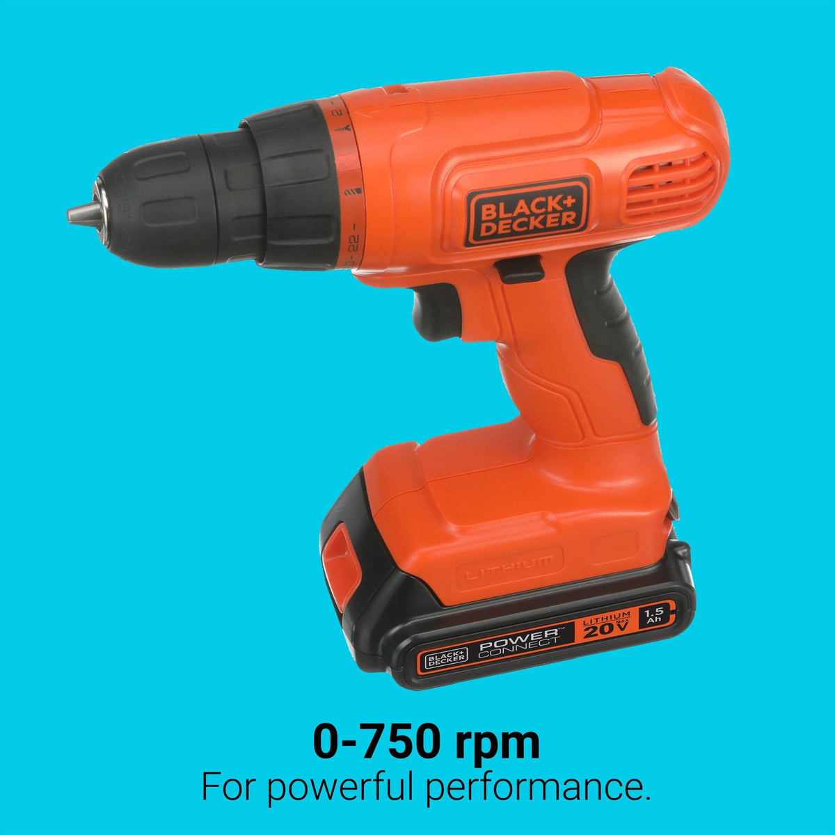 black decker 20v max cordless drill driver kit clip and build detail |