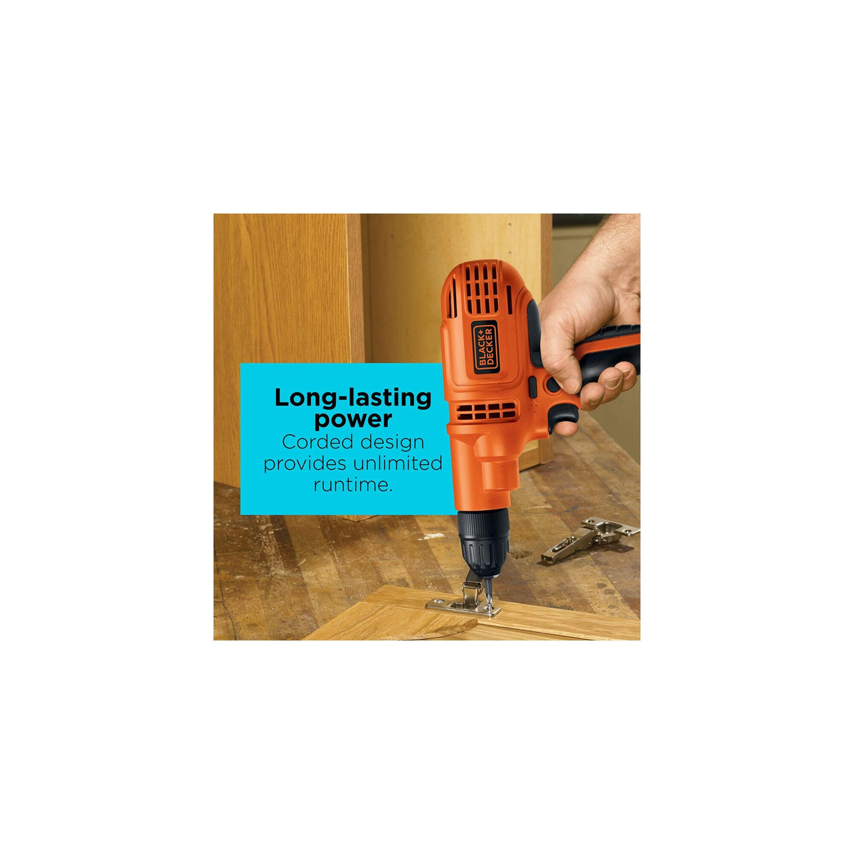 Black+Decker Corded Drill, 5.5-Amp package contents view | Smaronics