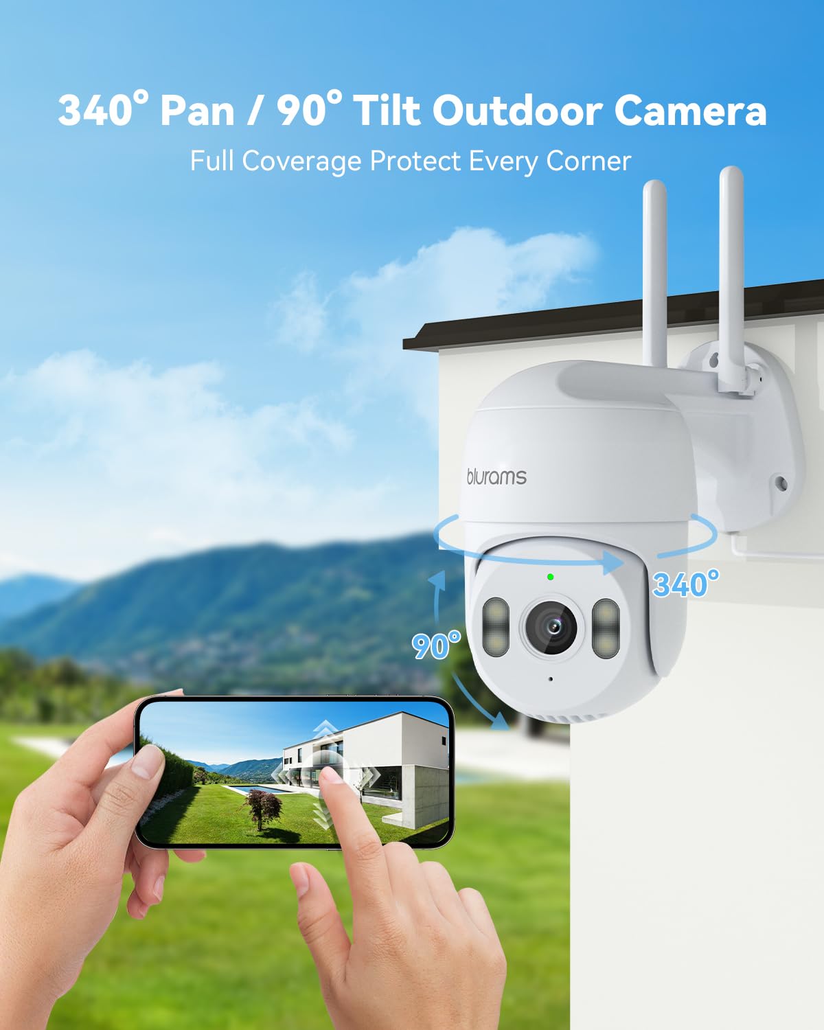 blurams 2Pack Security Cameras Outdoor Wired rear design | Smaronics