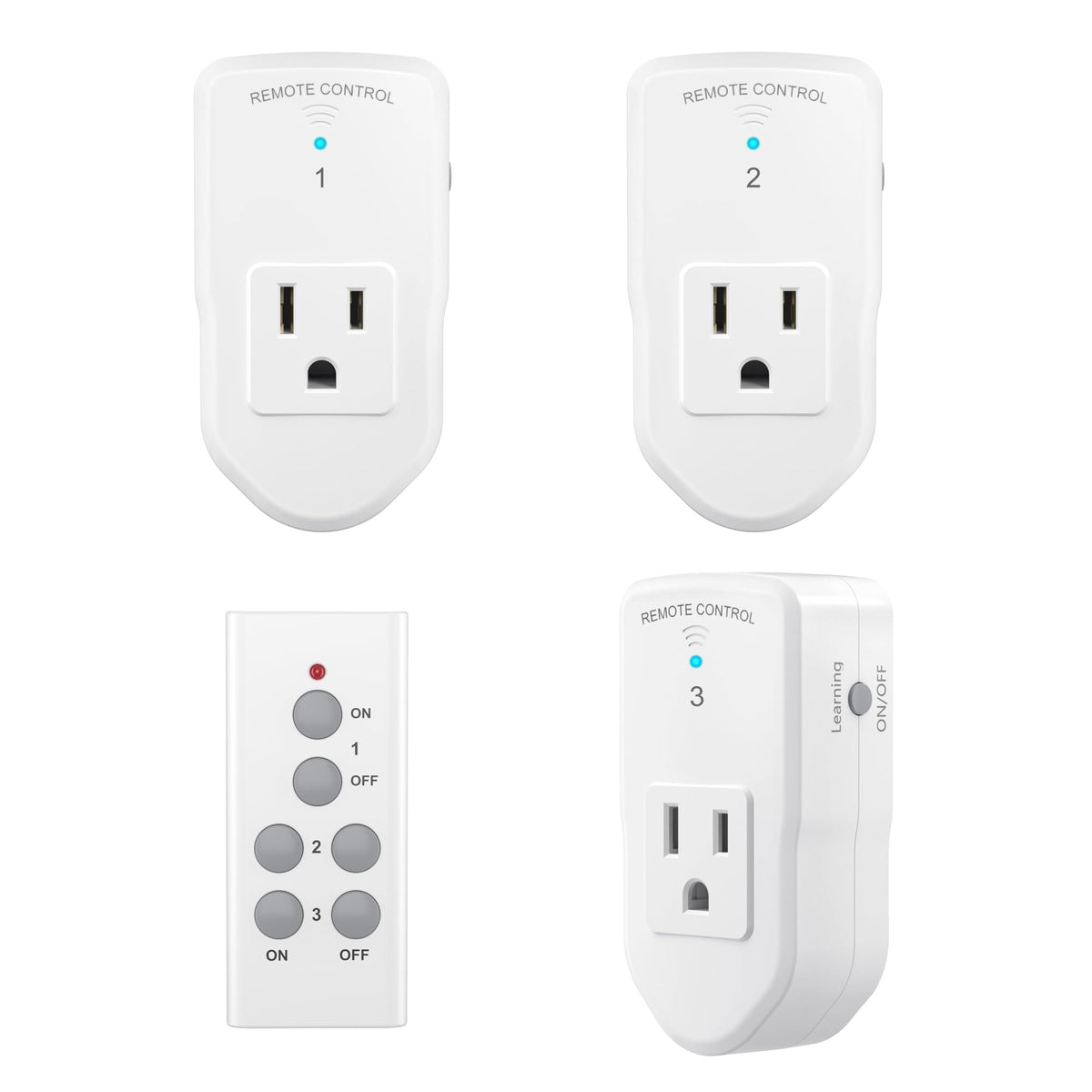 BN-LINK Wireless Remote Control Outlet front angle | Smaronics