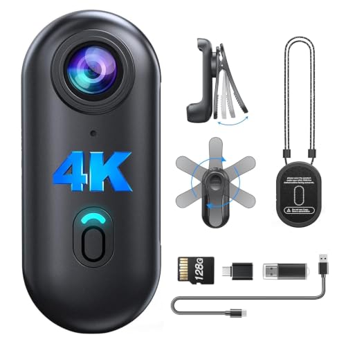 BOBLOV 4K Mini Body Camera with 128GB Storage front angle | Smaronics