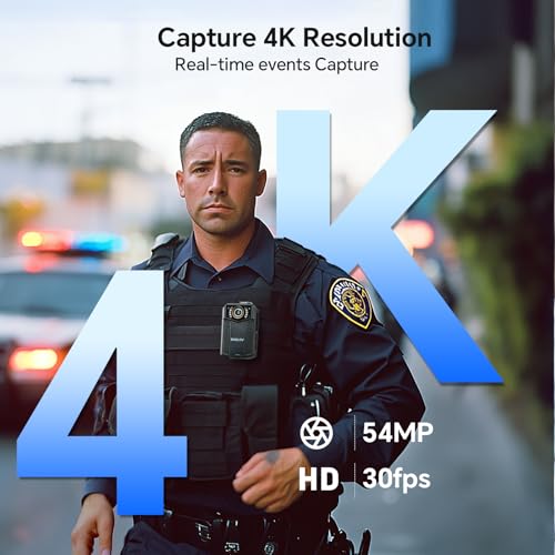 boblov body camera 4k b4k6 rear design product view | Smaronics