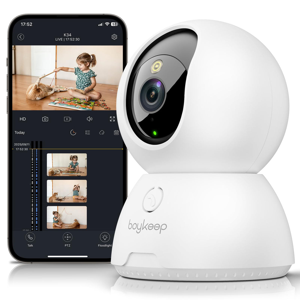 BoyKeep 2K Cameras for Home Security, 2-Pack Indoor Camera image 9