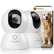 boykeep 2k cameras for home security 2 pack indoor camera front angle