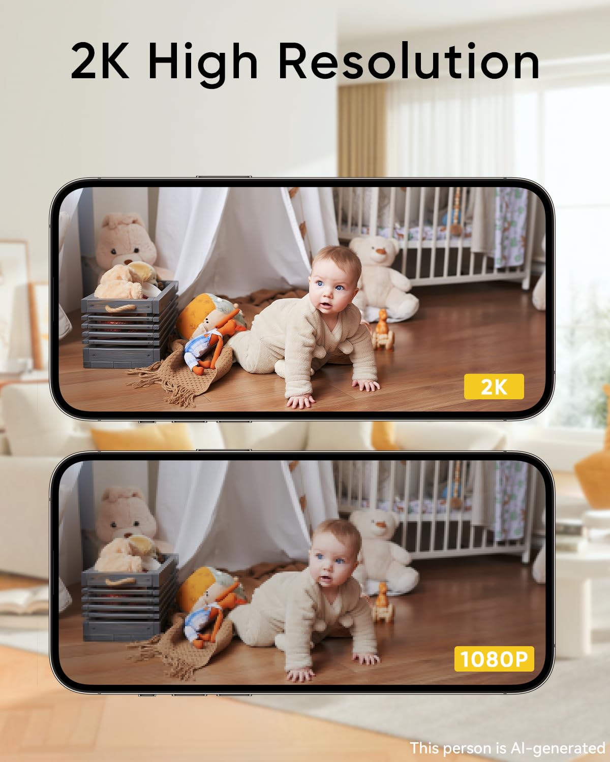 boykeep 2k cameras for home security 2 pack indoor camera side profile