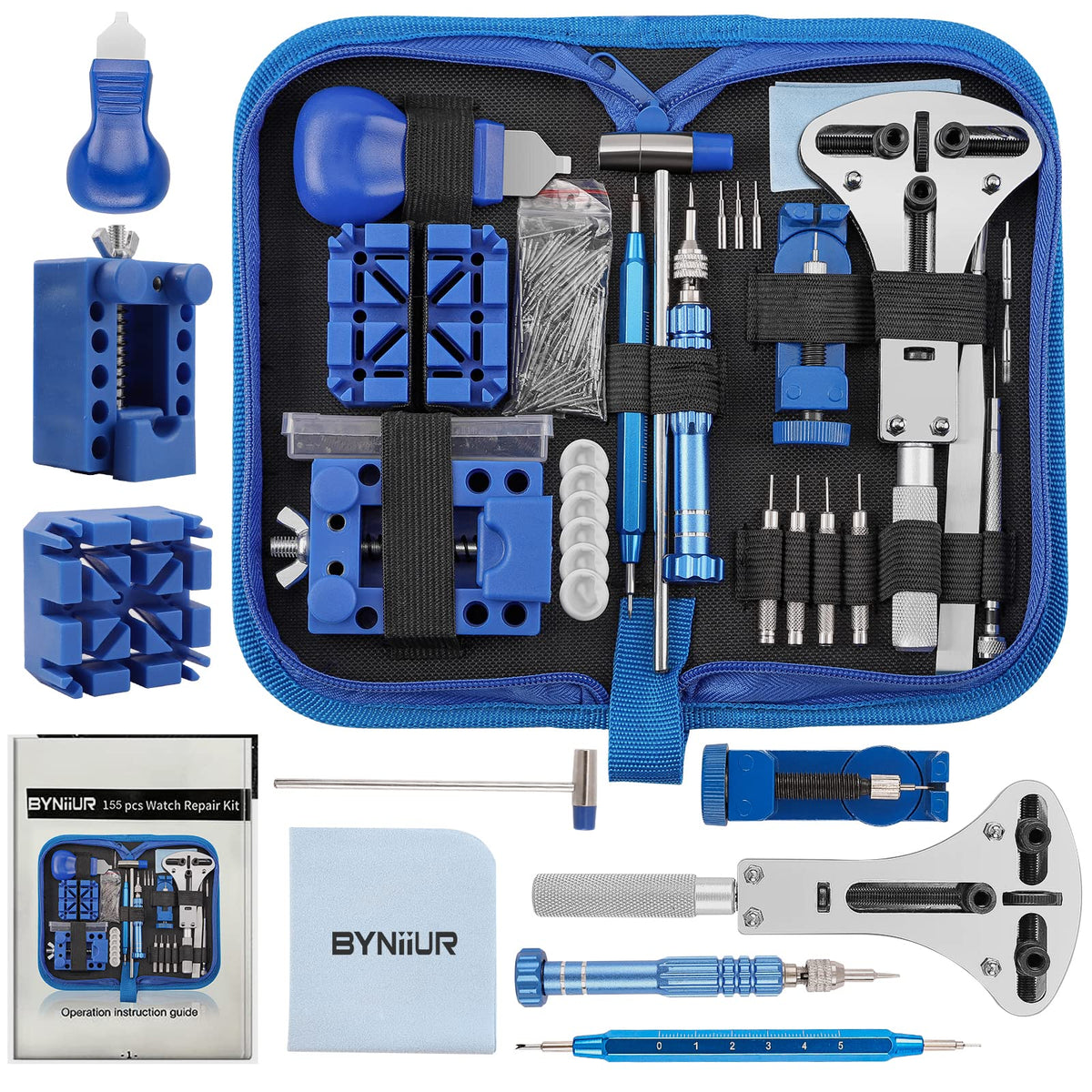 BYNIIUR Watch Repair Kit with 155 PCS Tools image 9