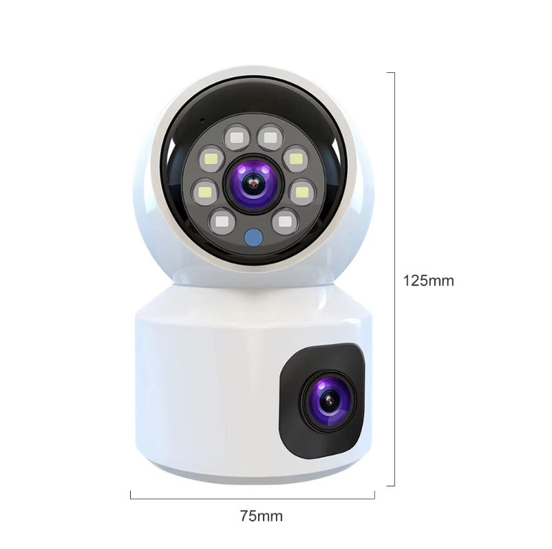 Indoor 2K HD Dual Screen WiFi Camera – Security PTZ Cam with AI Detection