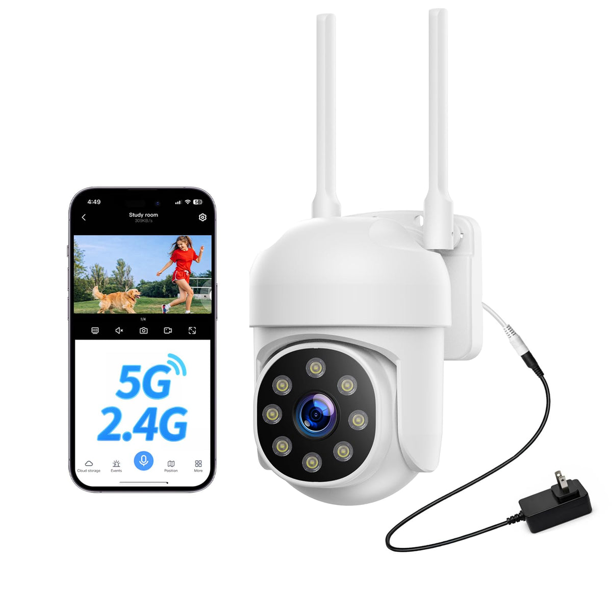 CamCamp BC1110 Outdoor WiFi Security Camera front angle | Smaronics