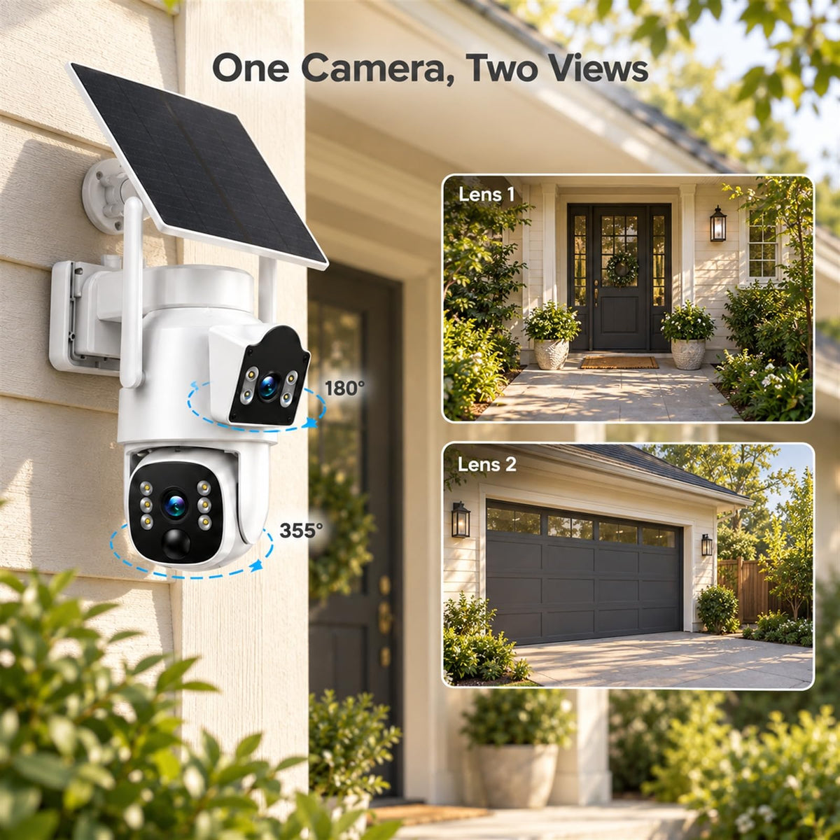 Camcamp Solar Security Cameras feature close up view | Smaronics