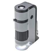 carson microflip 100x 250x led uv pocket microscope front angle produc