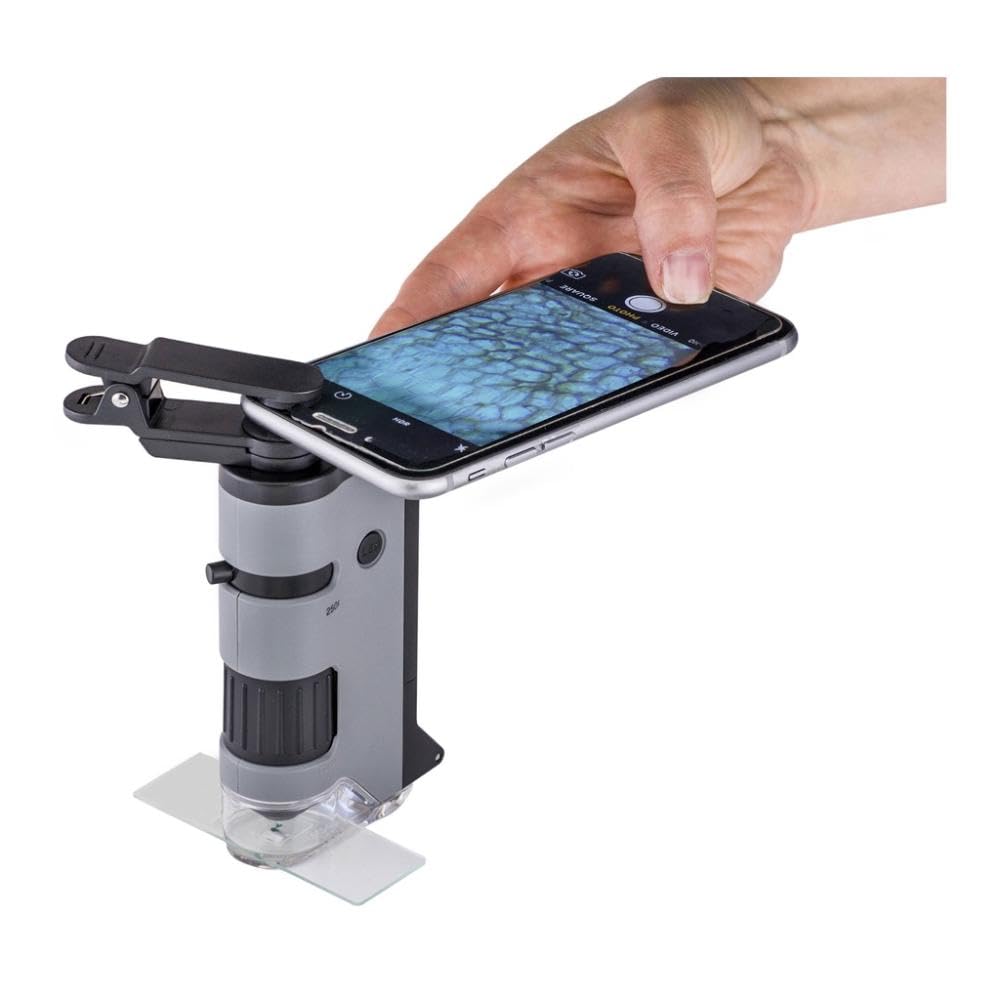 carson microflip 100x 250x led uv pocket microscope rear design produc