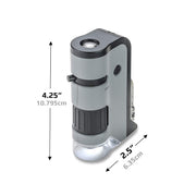 carson microflip 100x 250x led uv pocket microscope side profile produ