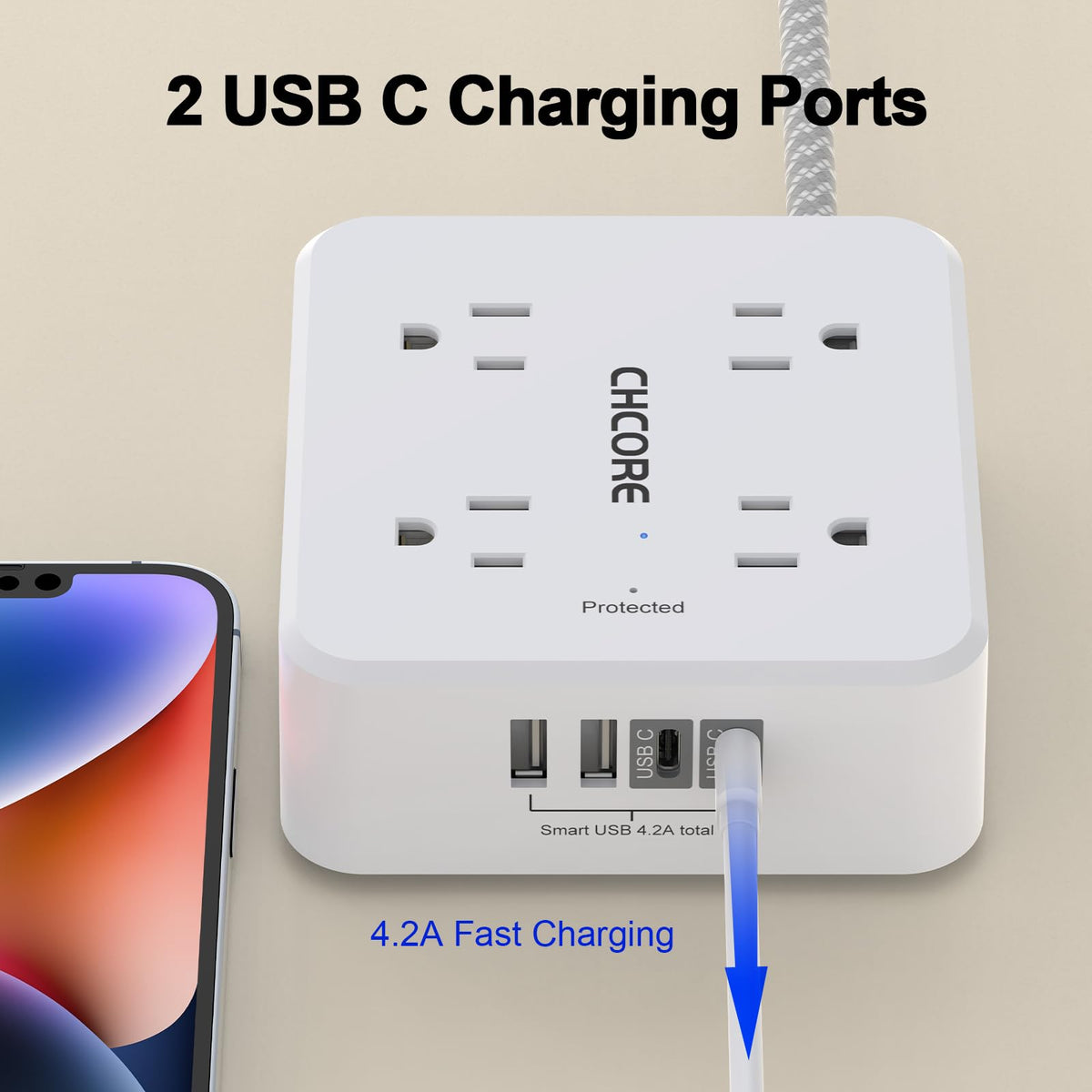 CHCORE Surge Protector Power Strip image 3