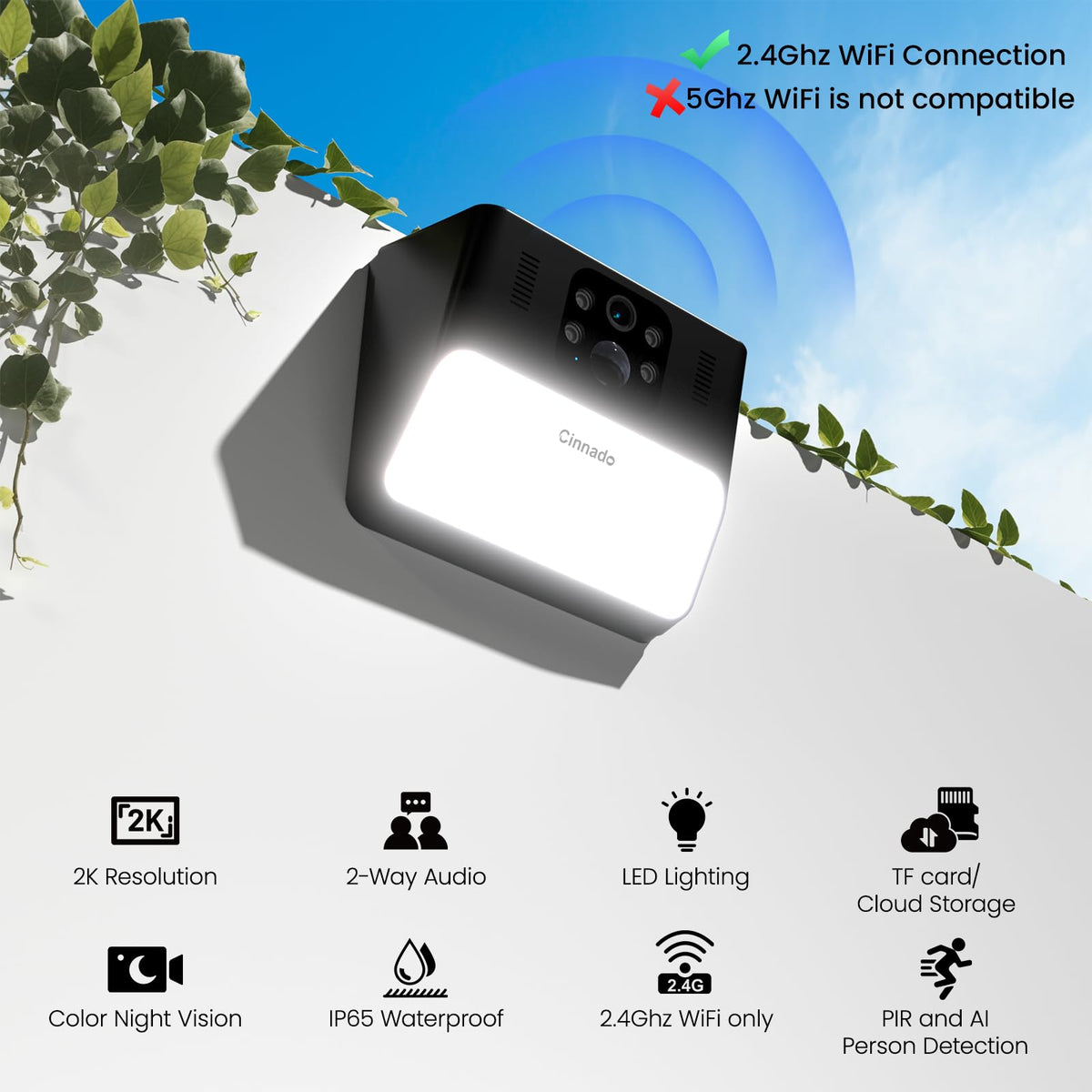 cinnado outdoor camera rear design product view | Smaronics