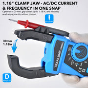 Clamp Meter Multimeter 600A AC/DC side profile | Smaronics