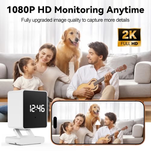 clock camera 2k hd rear design product view | Smaronics