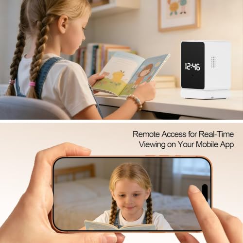 clock camera 2k hd side profile product view | Smaronics