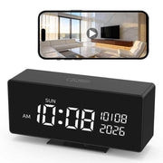 Clock Camera with Night Vision and Bluetooth front angle | Smaronics