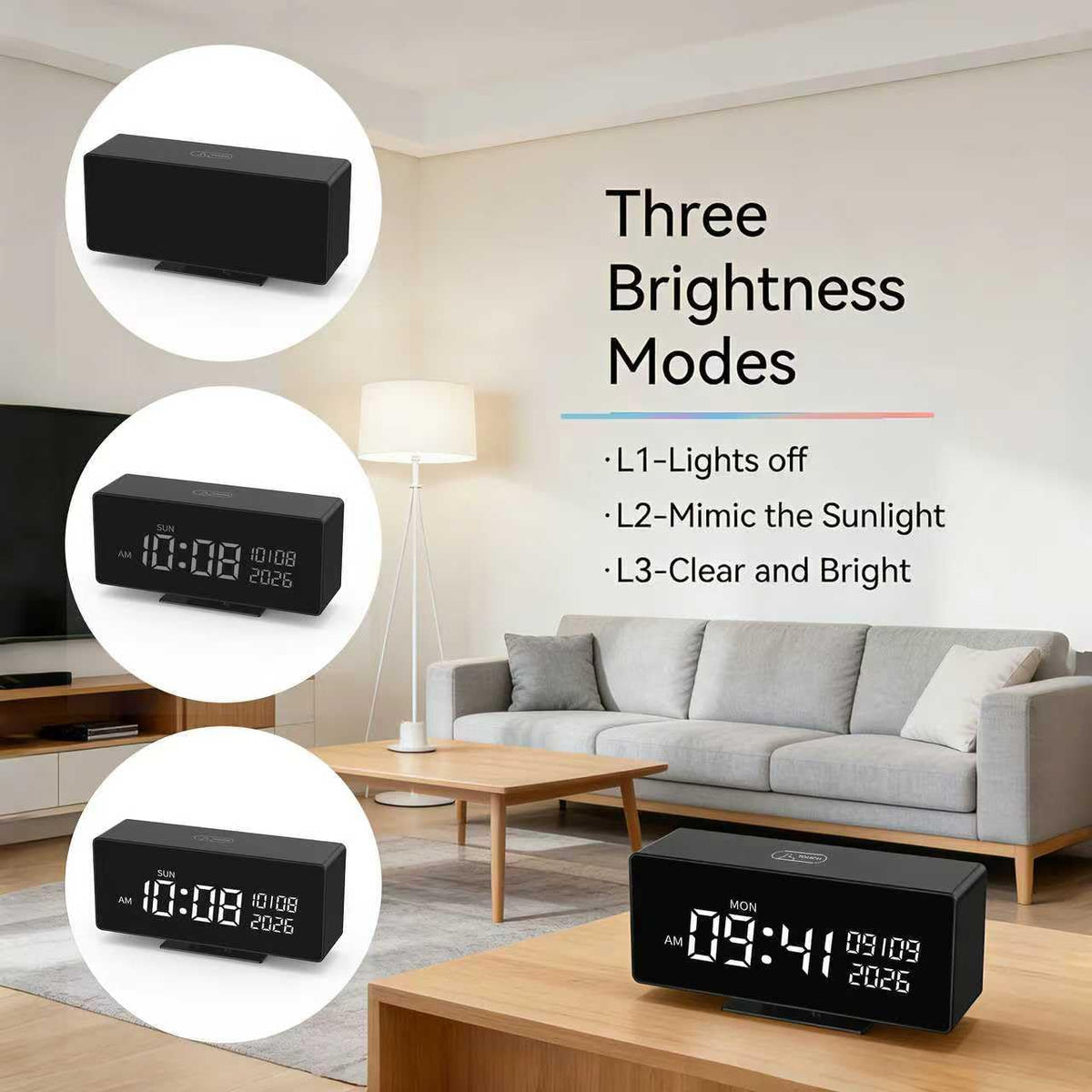 clock camera package contents view | Smaronics