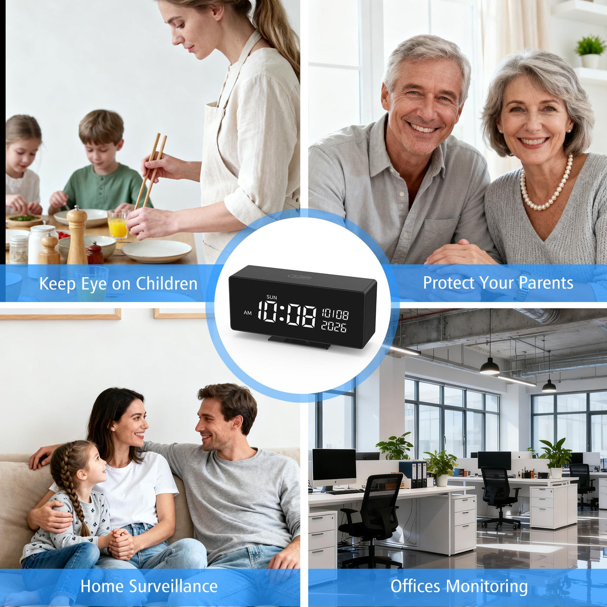 Clock Camera with Night Vision and Bluetooth real usage | Smaronics