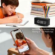 Clock Camera with Night Vision and Bluetooth side profile | Smaronics