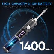 cordless soldering iron kit package contents view | Smaronics