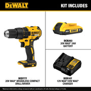 DeWalt 20V MAX Cordless Drill Driver Set with Battery, Charger image 2