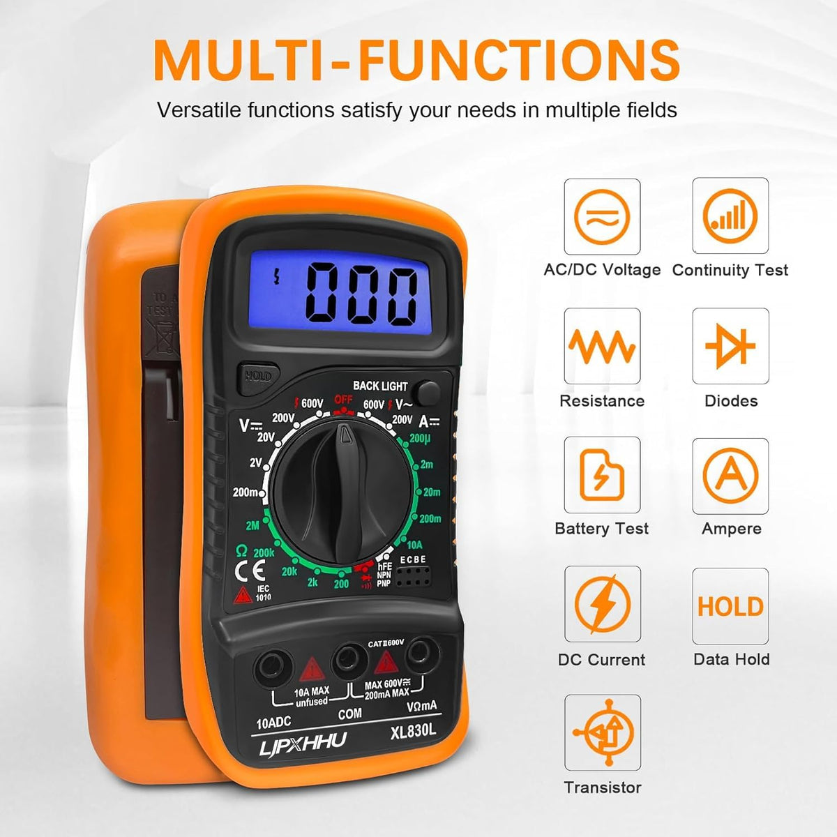 digital multimeter voltmeter rear design product view | Smaronics
