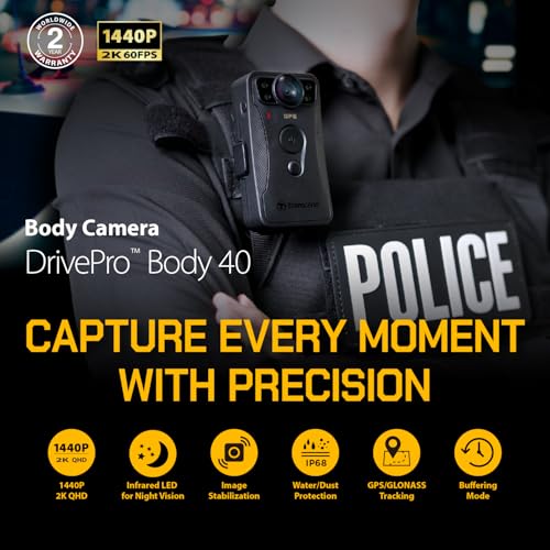 drivepro body 40 action camera side profile product view | Smaronics