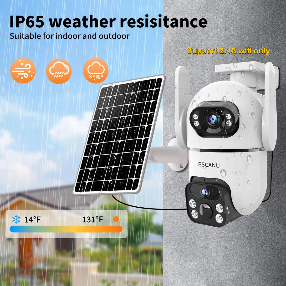 Dual Lens Security Camera 2K Ultra HD image 9