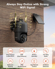 dzees 2k wireless outdoor security cameras 360 pan tilt rear design pr