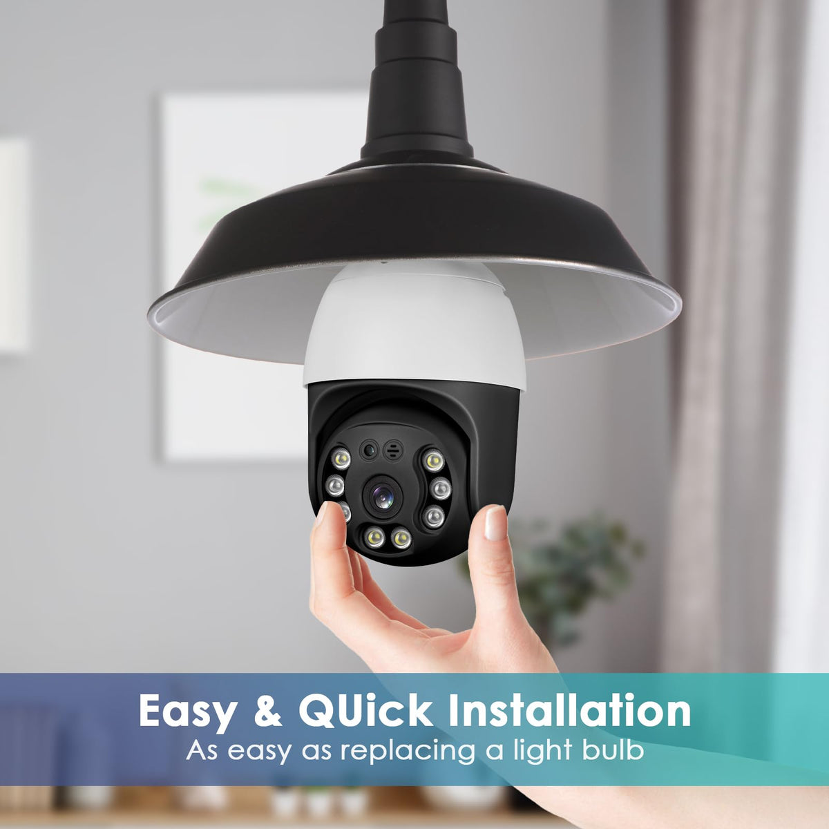 E27 Bulb Security Camera side profile | Smaronics