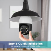 E27 Bulb Security Camera side profile | Smaronics