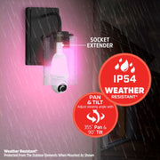 energizer smart 2k light bulb security camera feature close up view |