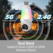 Energizer Smart 2K Light Bulb Security Camera side profile | Smaronics