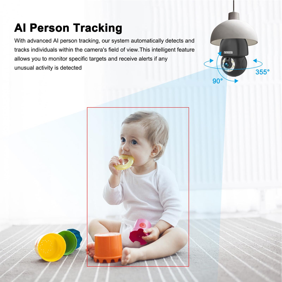 Everseco HD 2K 3.0MP Wireless Security Camera real usage | Smaronics