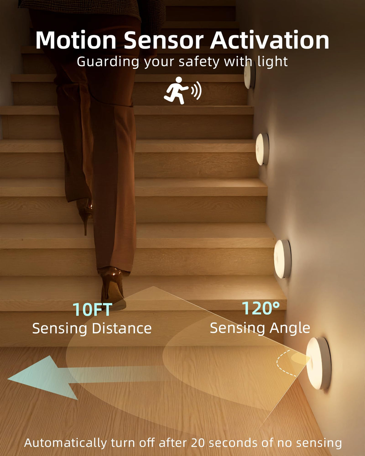 ezvalo rgb under cabinet puck lights feature close up view | Smaronics