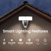 feit electric 5000 lumen outdoor security light feature close up view