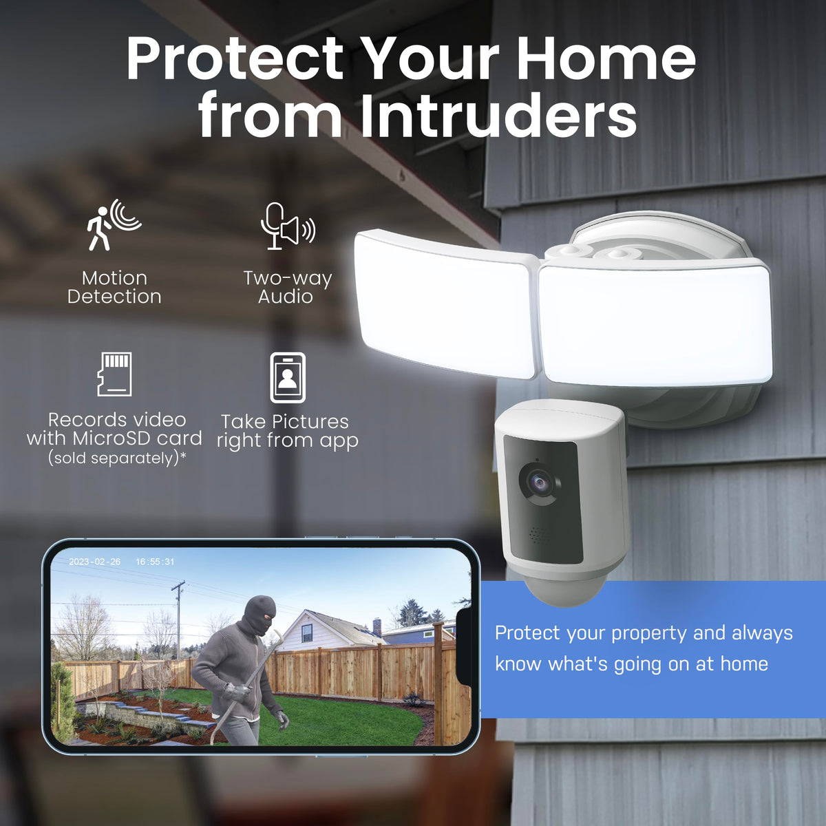 feit electric 5000 lumen outdoor security light package contents view