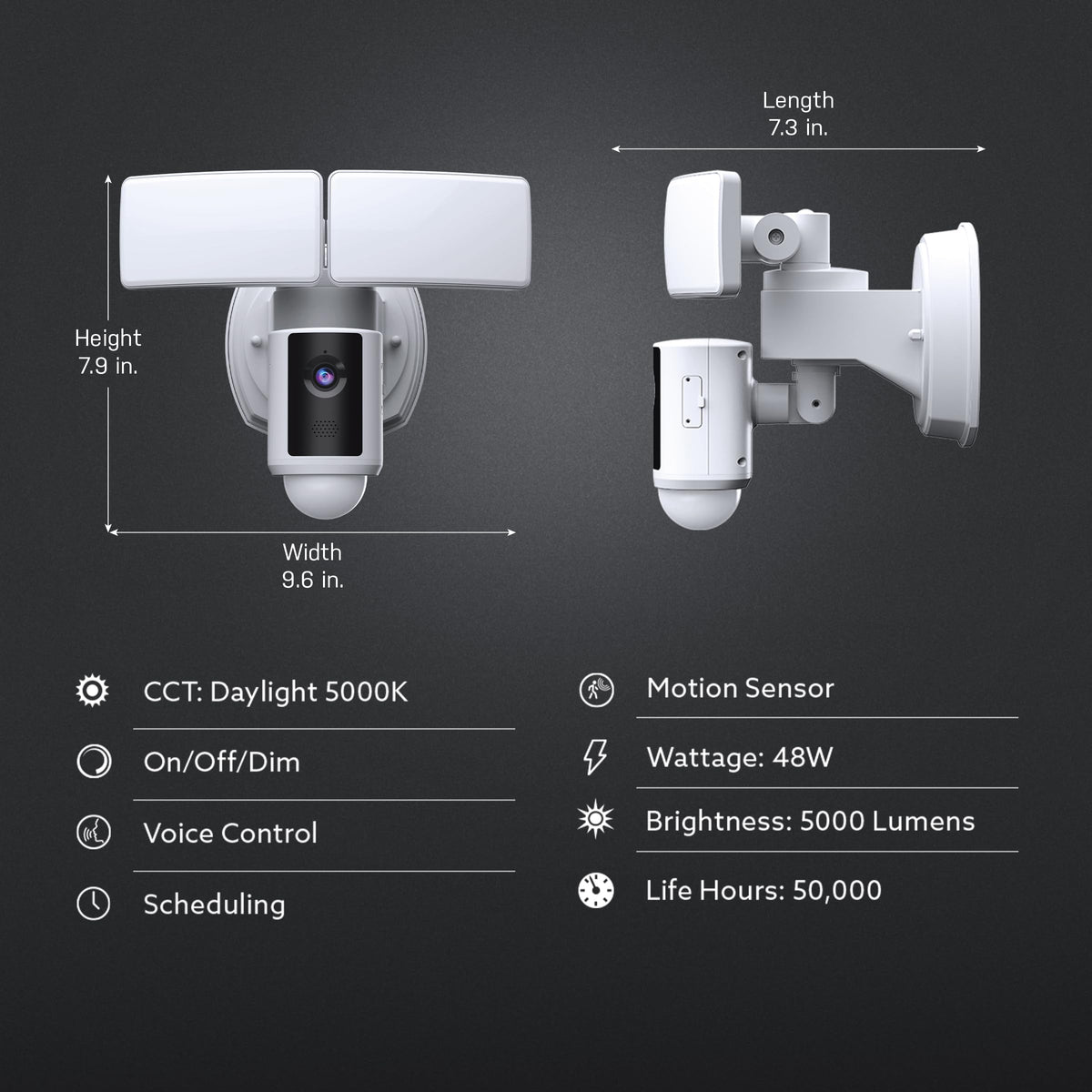 feit electric 5000 lumen outdoor security light product detail close u