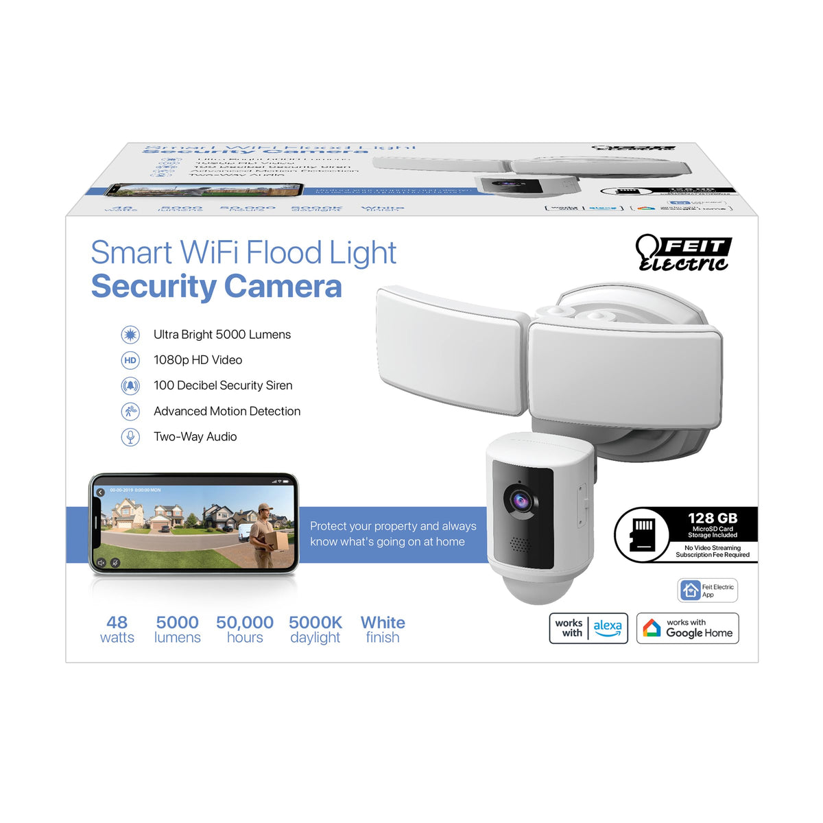 feit electric 5000 lumen outdoor security light rear design product vi
