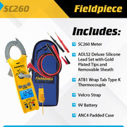 fieldpiece compact hvacr clamp multimeter sc260 clip and build detail