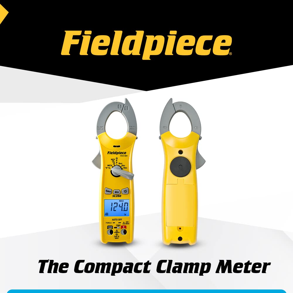 fieldpiece compact hvacr clamp multimeter sc260 package contents view