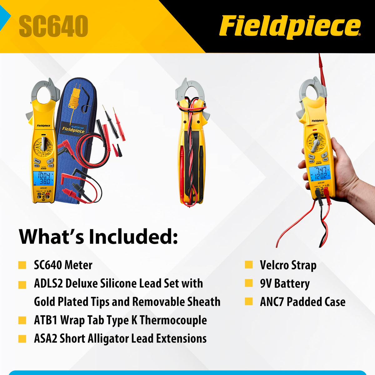 fieldpiece sc640 swivel clamp meter clip and build detail | Smaronics