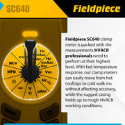 fieldpiece sc640 swivel clamp meter feature close up view | Smaronics