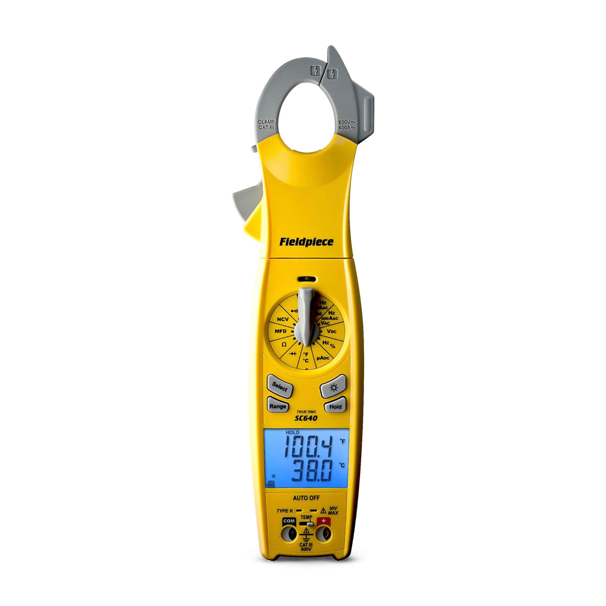 fieldpiece sc640 swivel clamp meter front angle product view | Smaroni