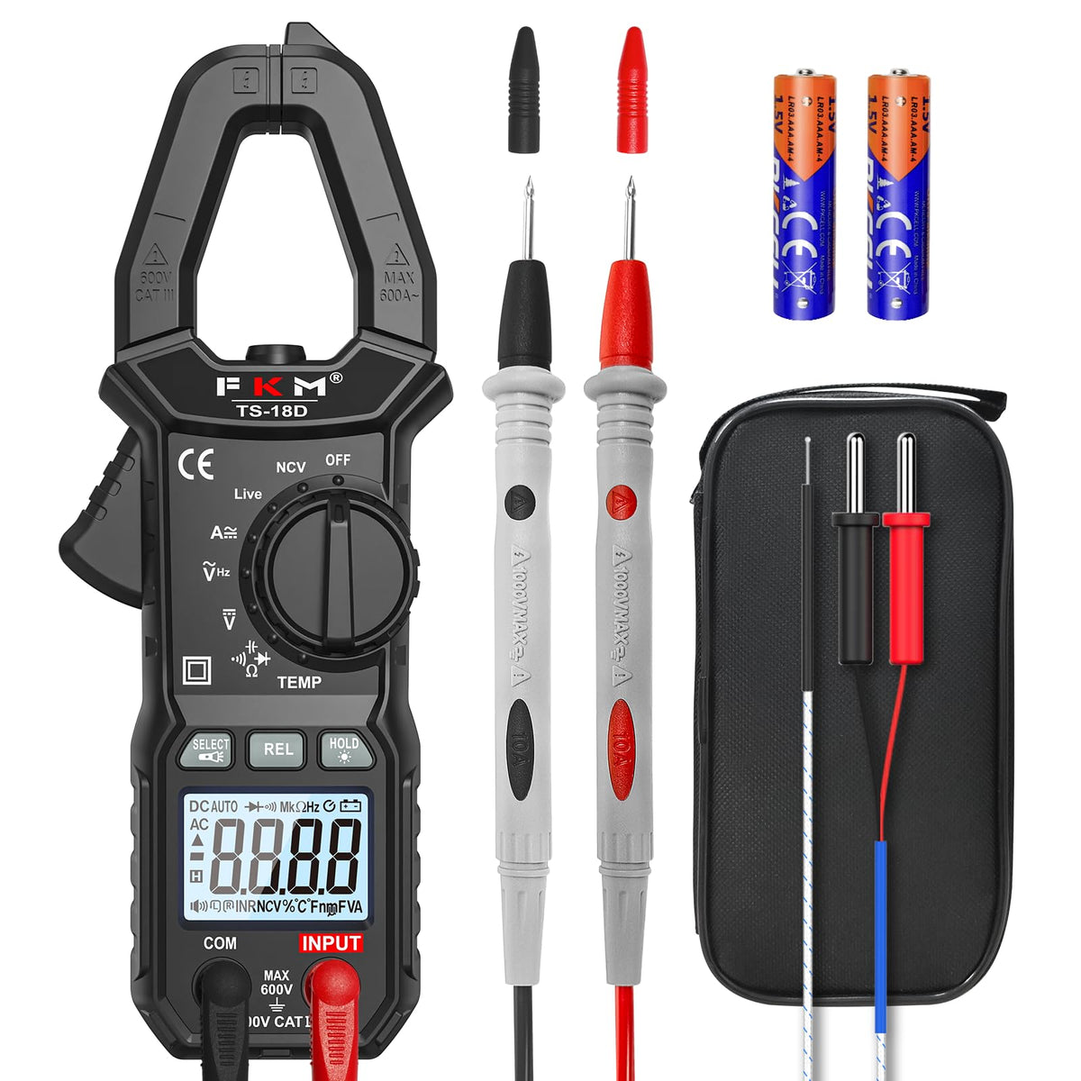 FKM Clamp Meter, True-RMS 6000 Counts AC Clamp Meter image 10
