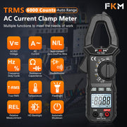 FKM Clamp Meter, True-RMS 6000 Counts AC Clamp Meter image 2